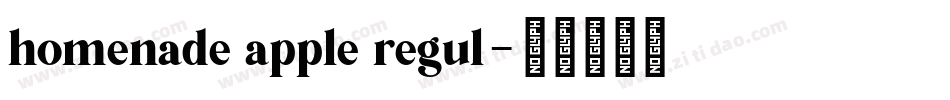 homenade apple regul字体转换